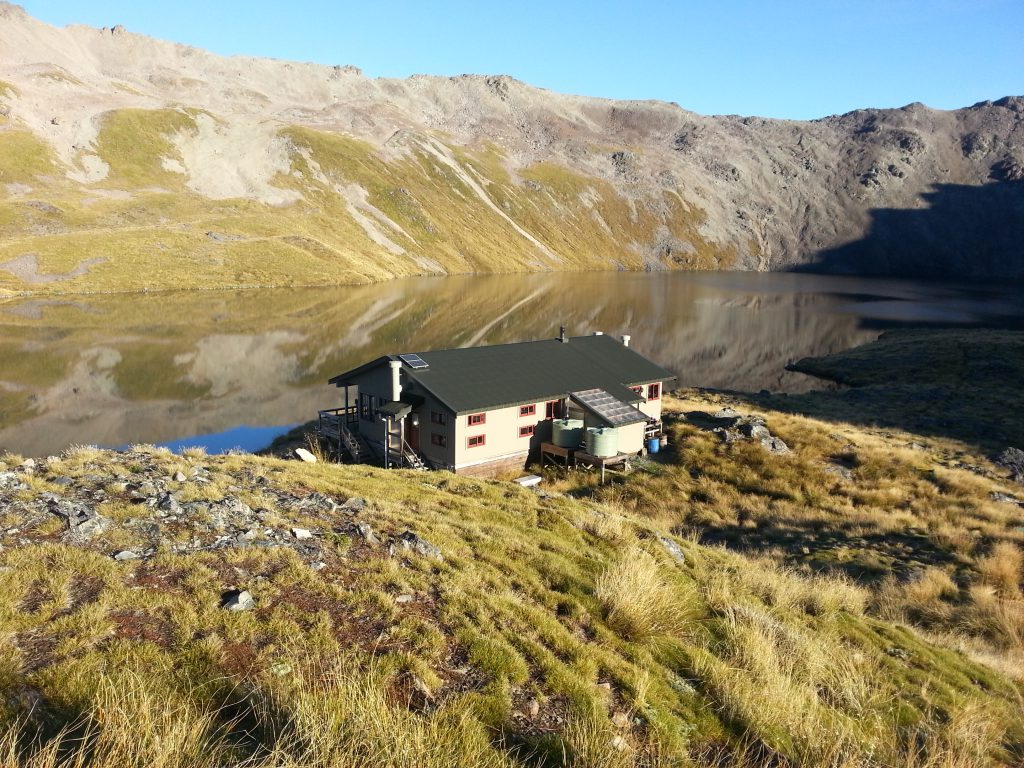 The Hut nestled above Lake Angelus